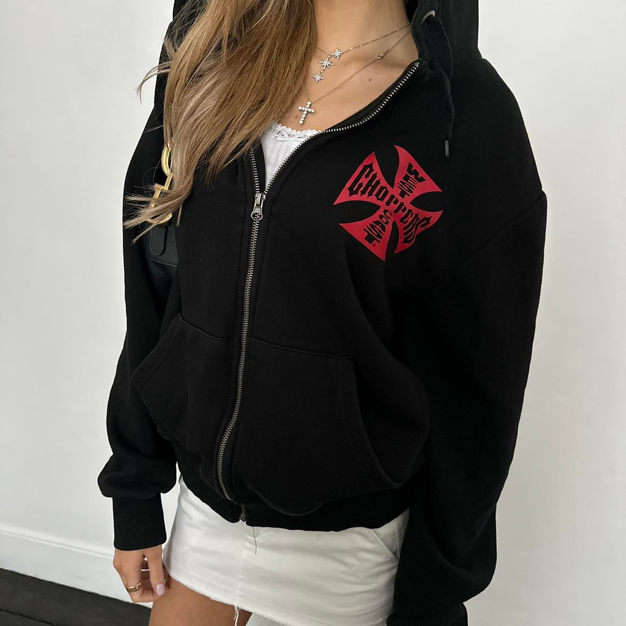 Vintage RARE Choppers black and red hoodie ♡