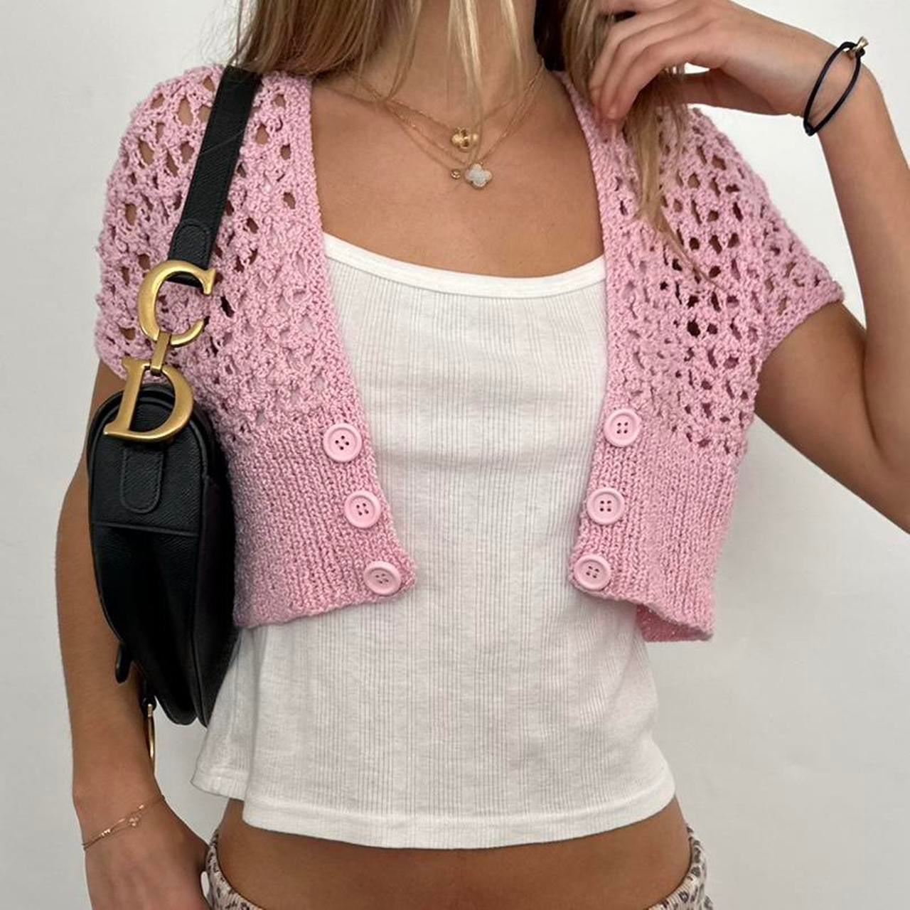 Vintage 90’s pink cardigan top