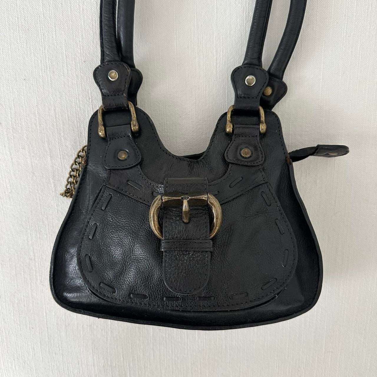 Vintage leather buckle bag