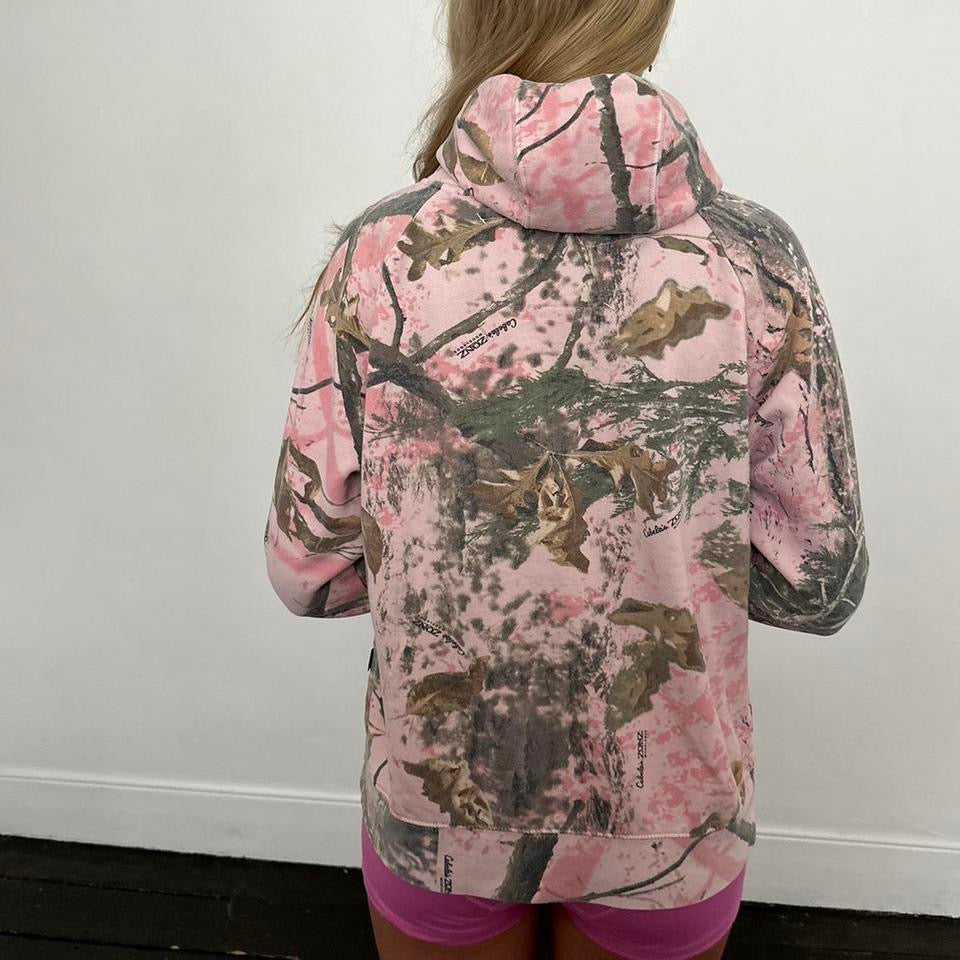 Vintage 90’s pink camouflage hoodie