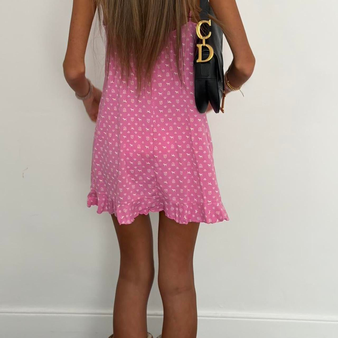 Vintage 00s Victoria’s Secret pink dog mini dress