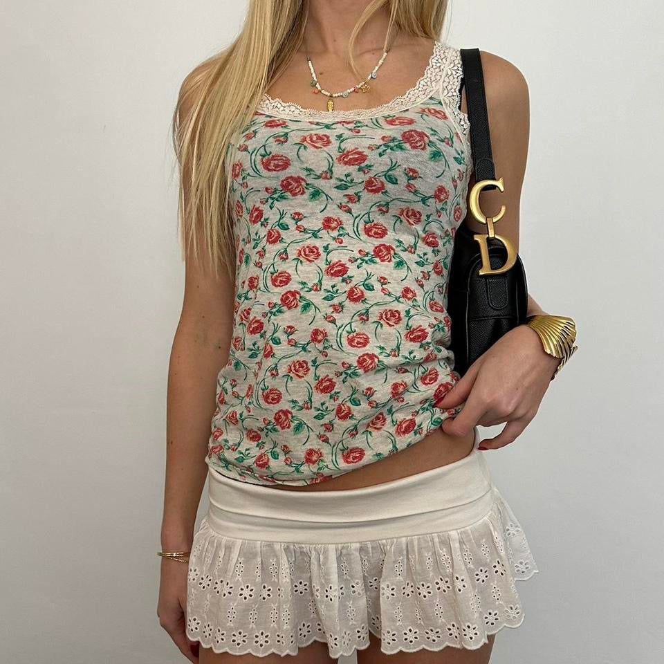 Vintage 90’s floral roses tank top