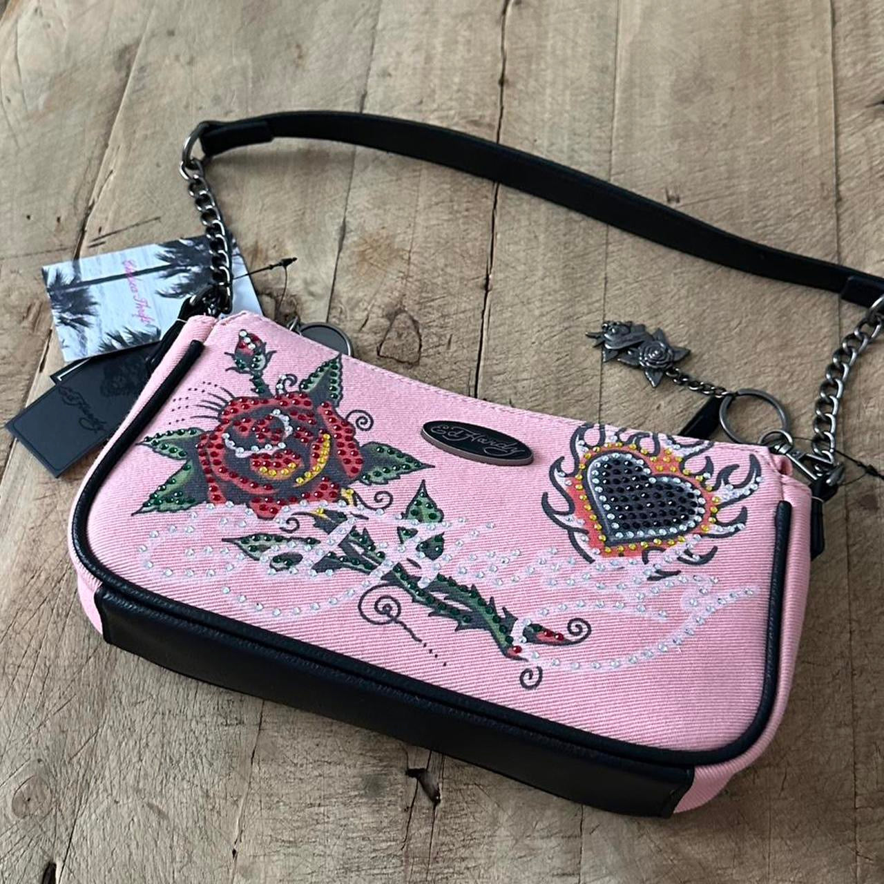Vintage 2000s Ed Hardy pink bag