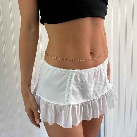 Vintage early 2000s white mini skirt