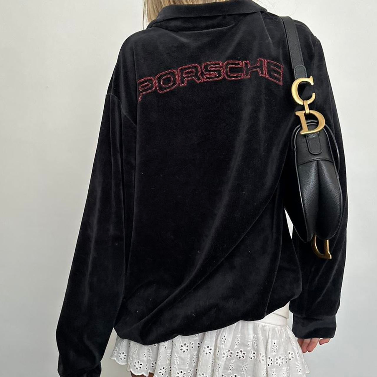 Vintage 90’s Porsche authentic zip up velour