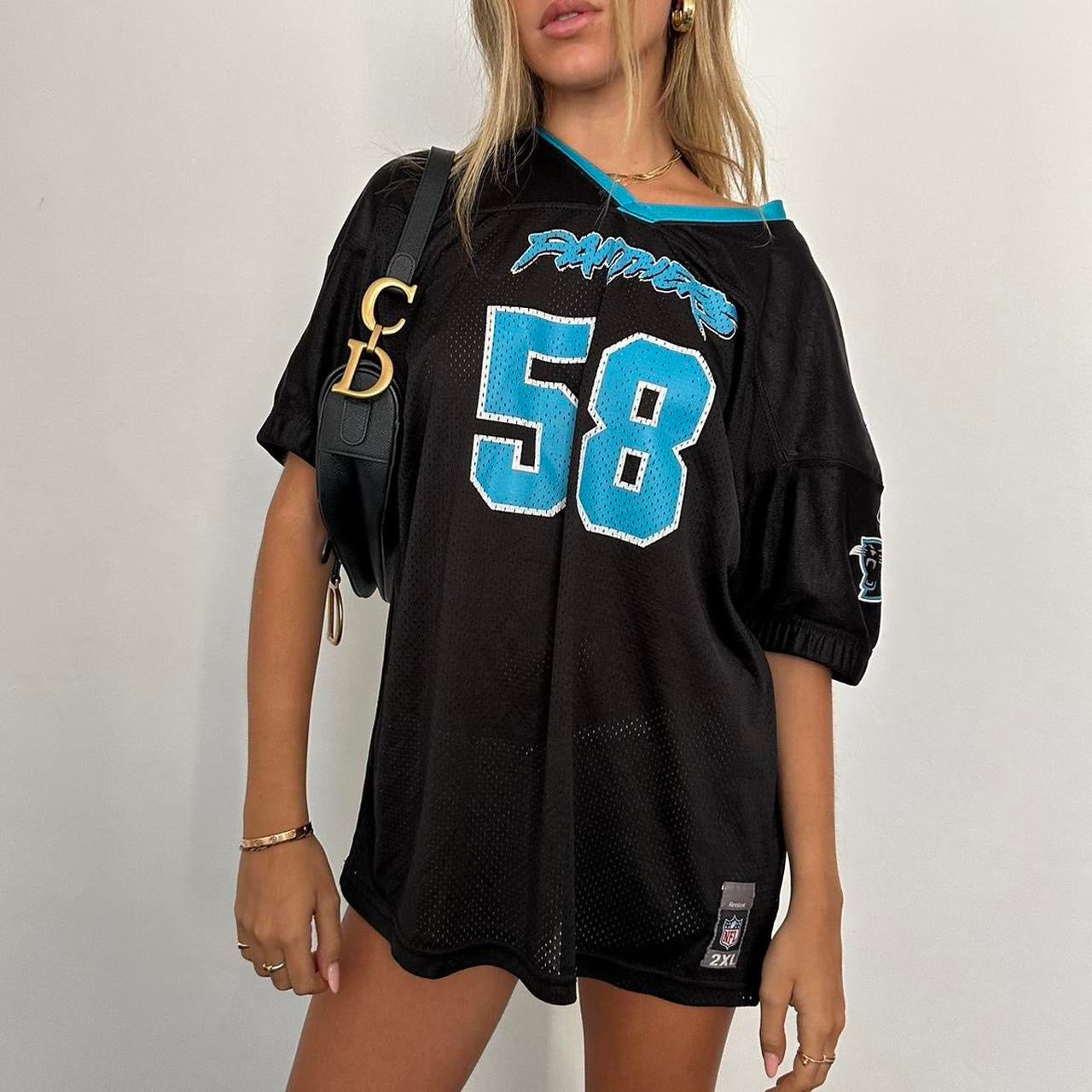 Vintage 90’s blue and black jersey top