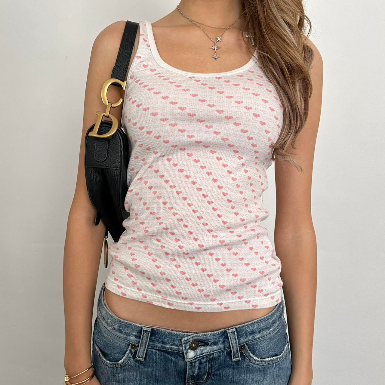 Vintage 2000’s pink hearts tank top