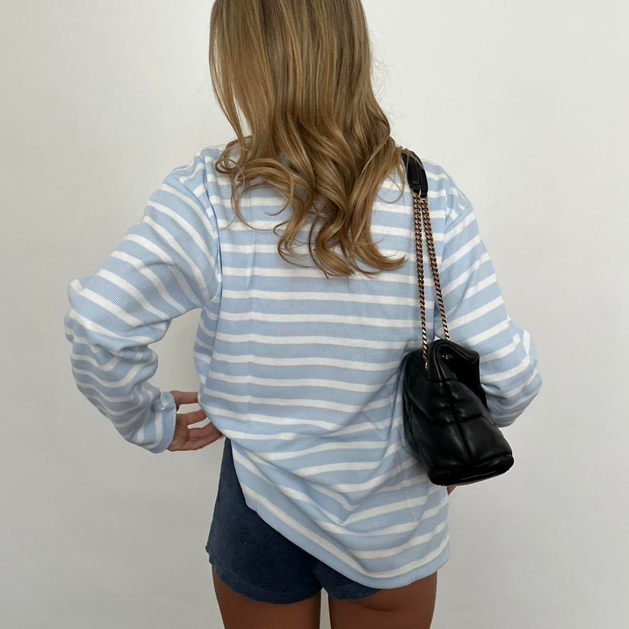 Vintage 90’s blue striped St Tropez France long sleeve top