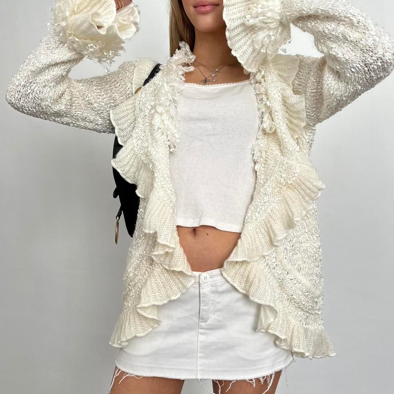 Vintage frilly cardigan