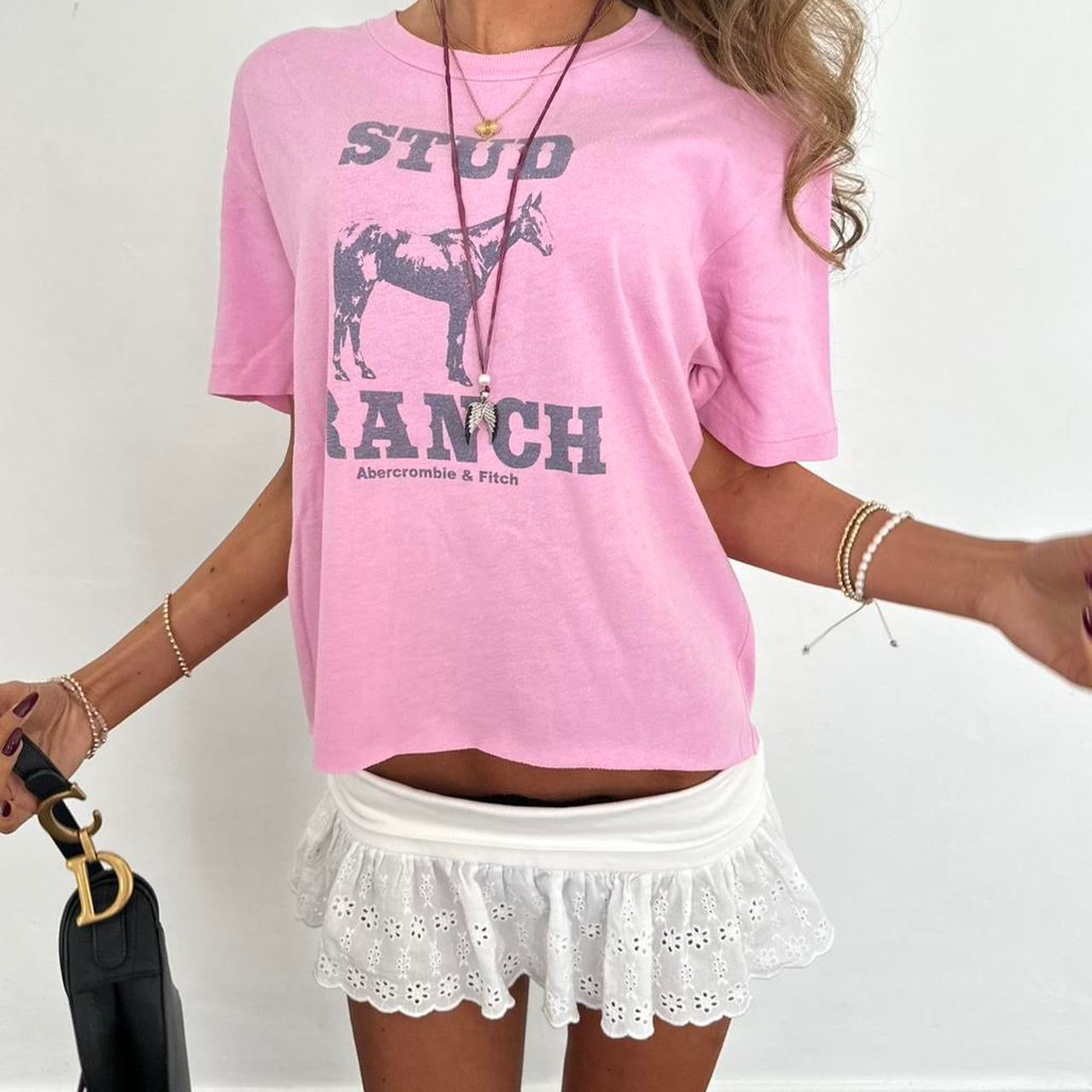 Vintage Abercrombie and Fitch pink top