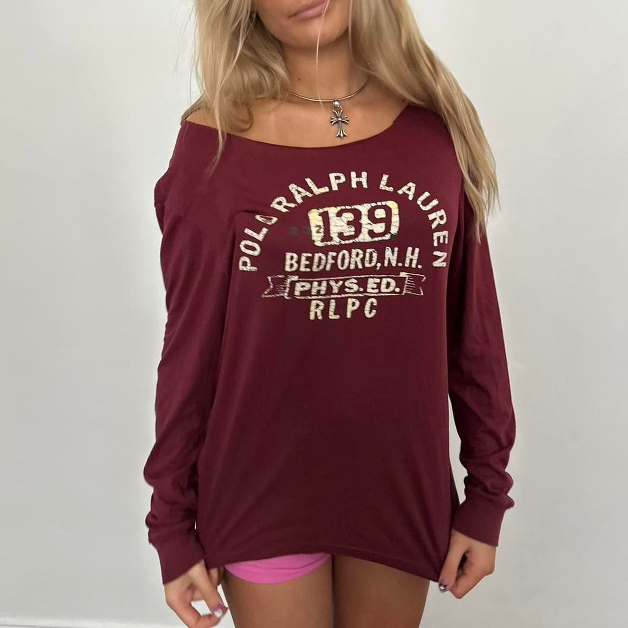 Vintage Ralph Lauren burgundy long sleeves top