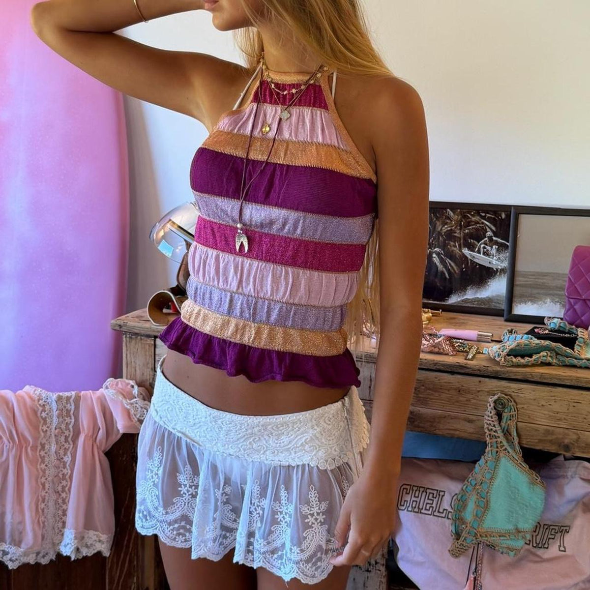 Vintage 2000’s halter neck top