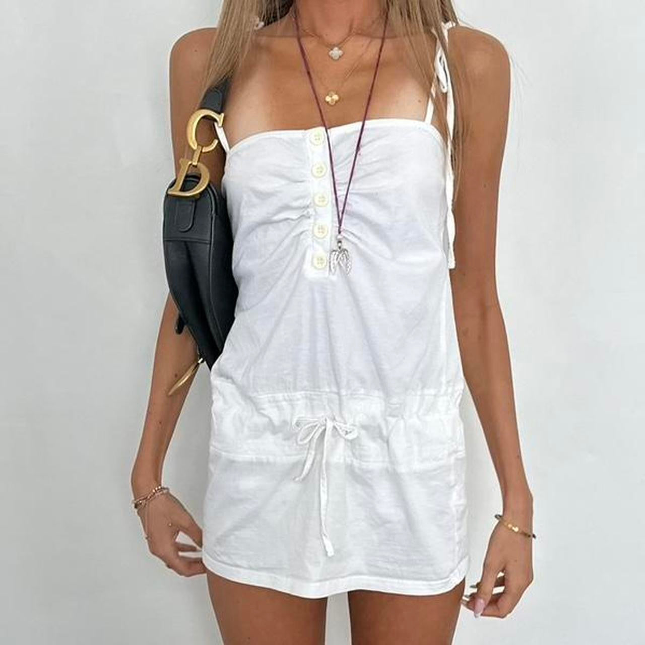 Vintage 00s white mini dress