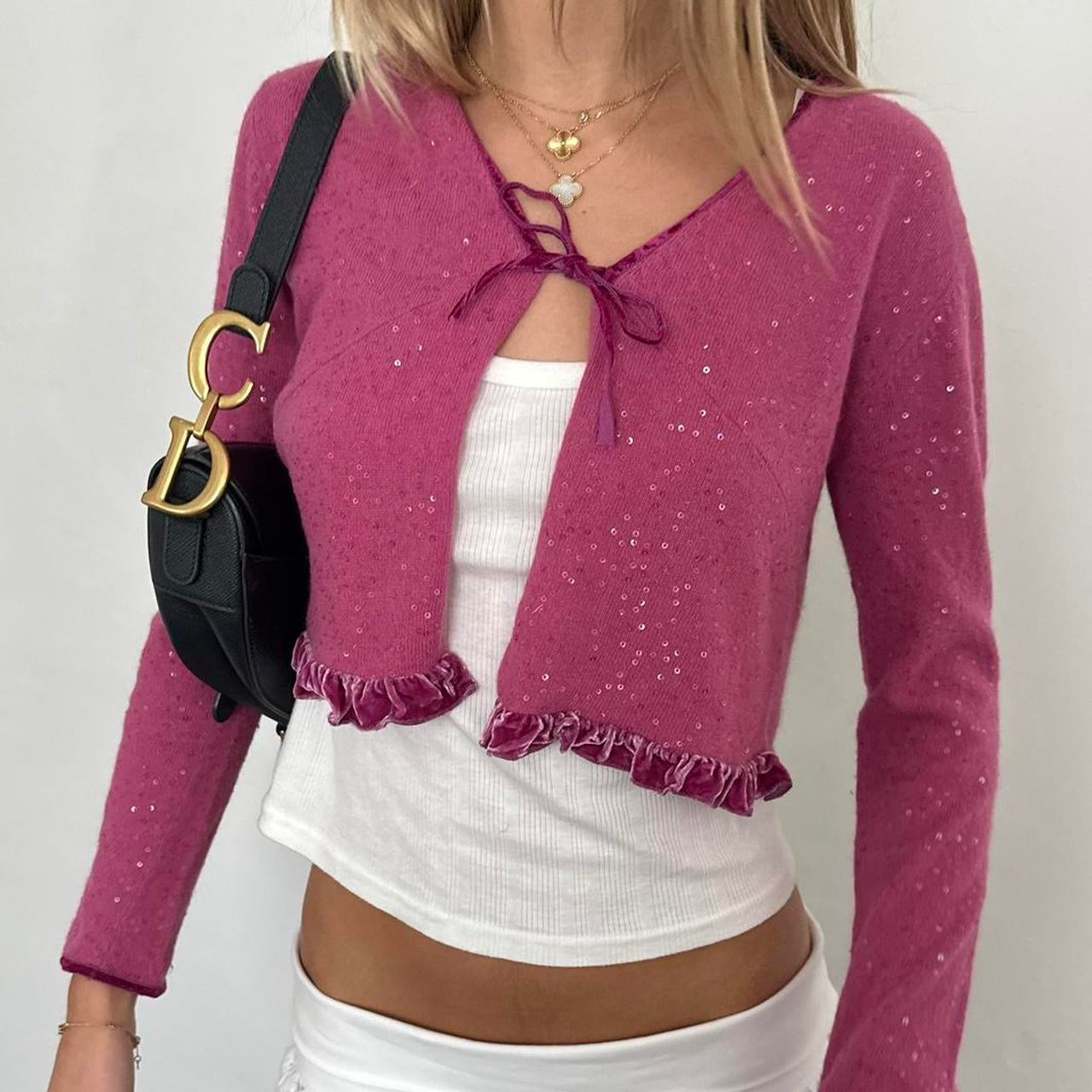 Vintage 90’s sequin knit cardigan top