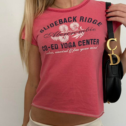 Vintage 2000’s Yoga Abercrombie & Fitch baby tee