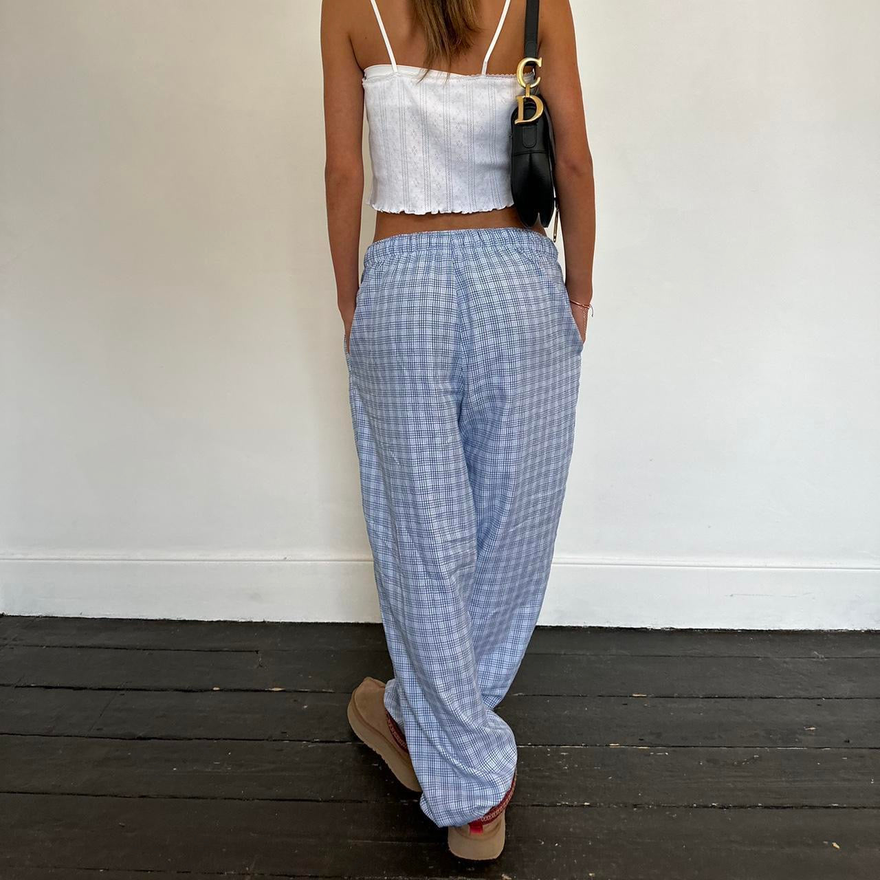 Vintage blue plaid pants 🩵