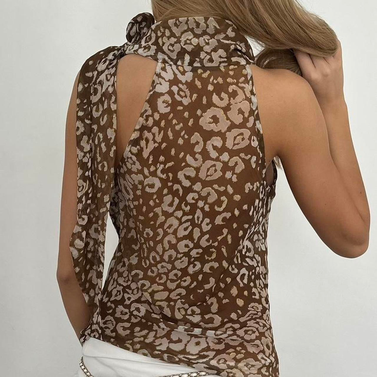 Vintage 90’s leopard print halter top
