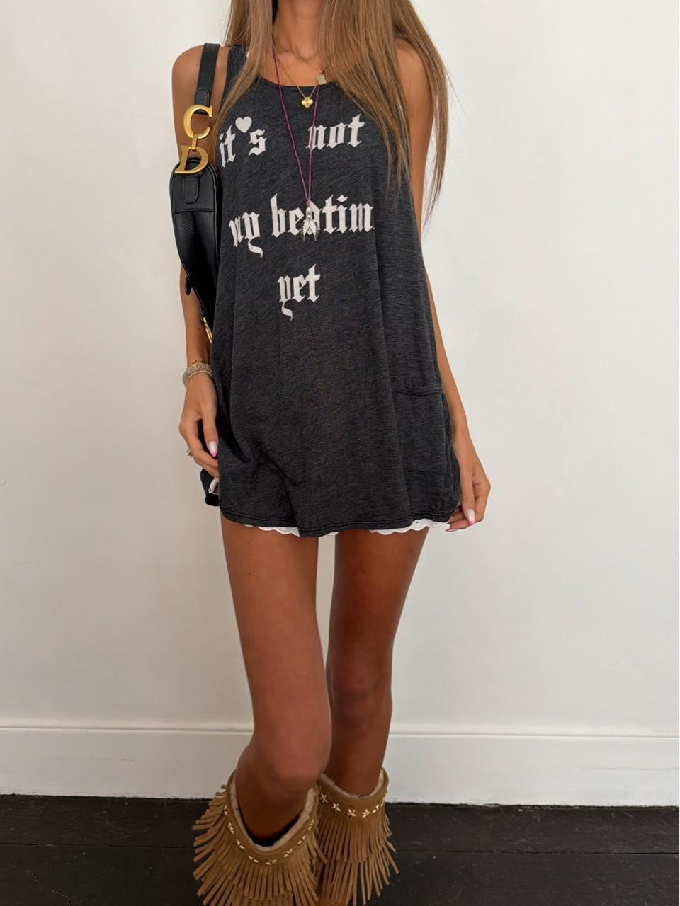Vintage 00s ‘It’s not my bedtime yet’ top