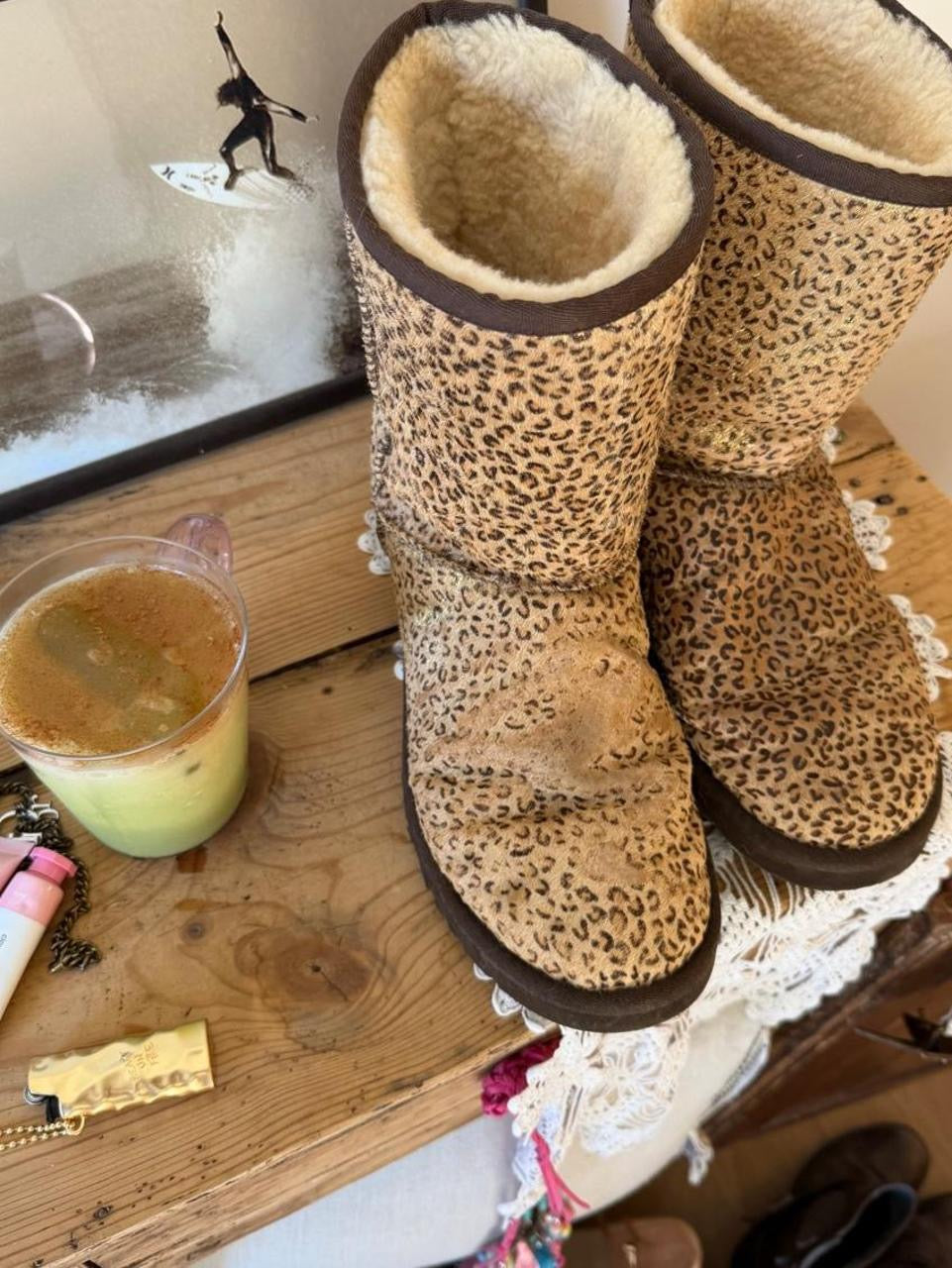 Vintage 2000s leopard print Ugg boots