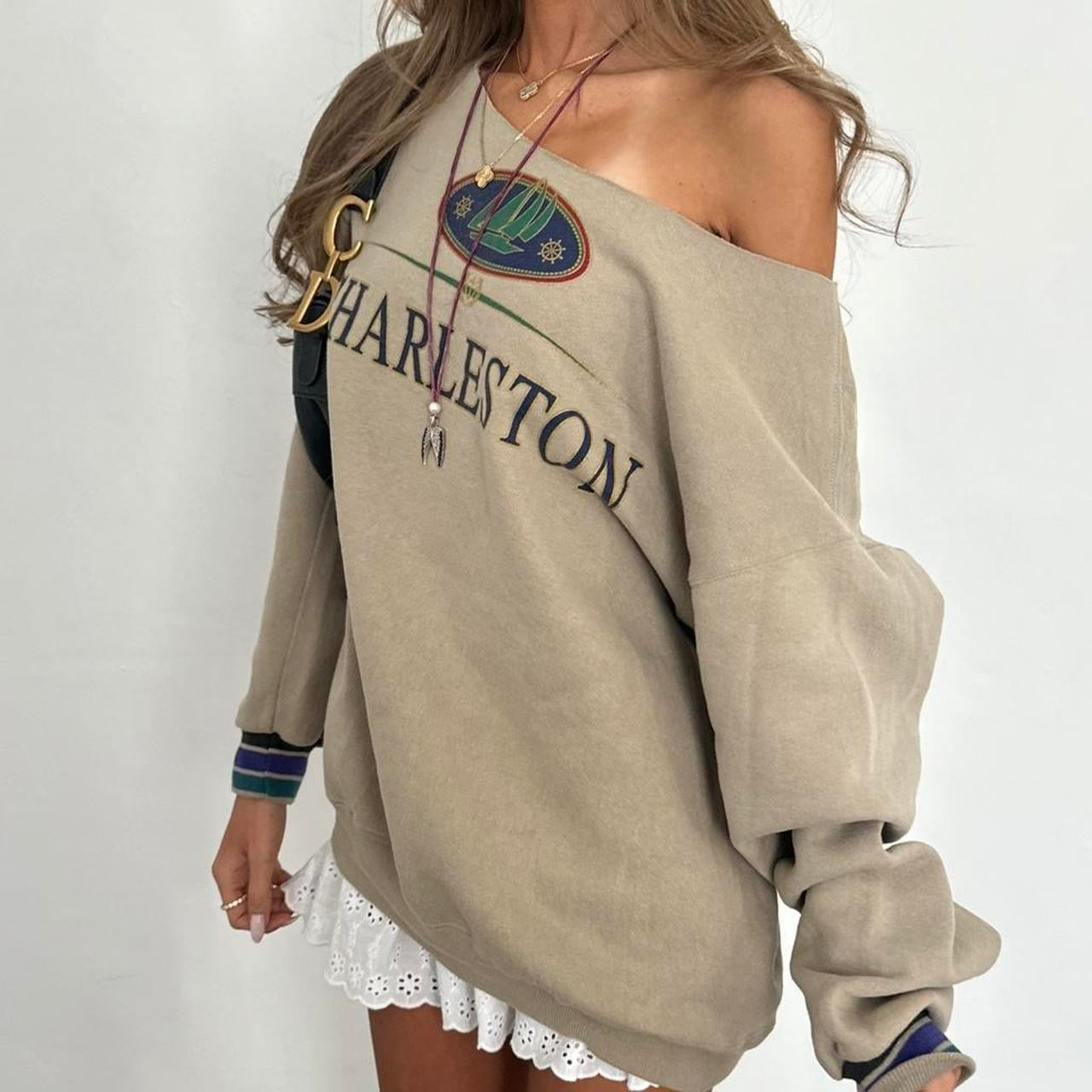 Vintage 90’s Charleston off the shoulder sweatshirt