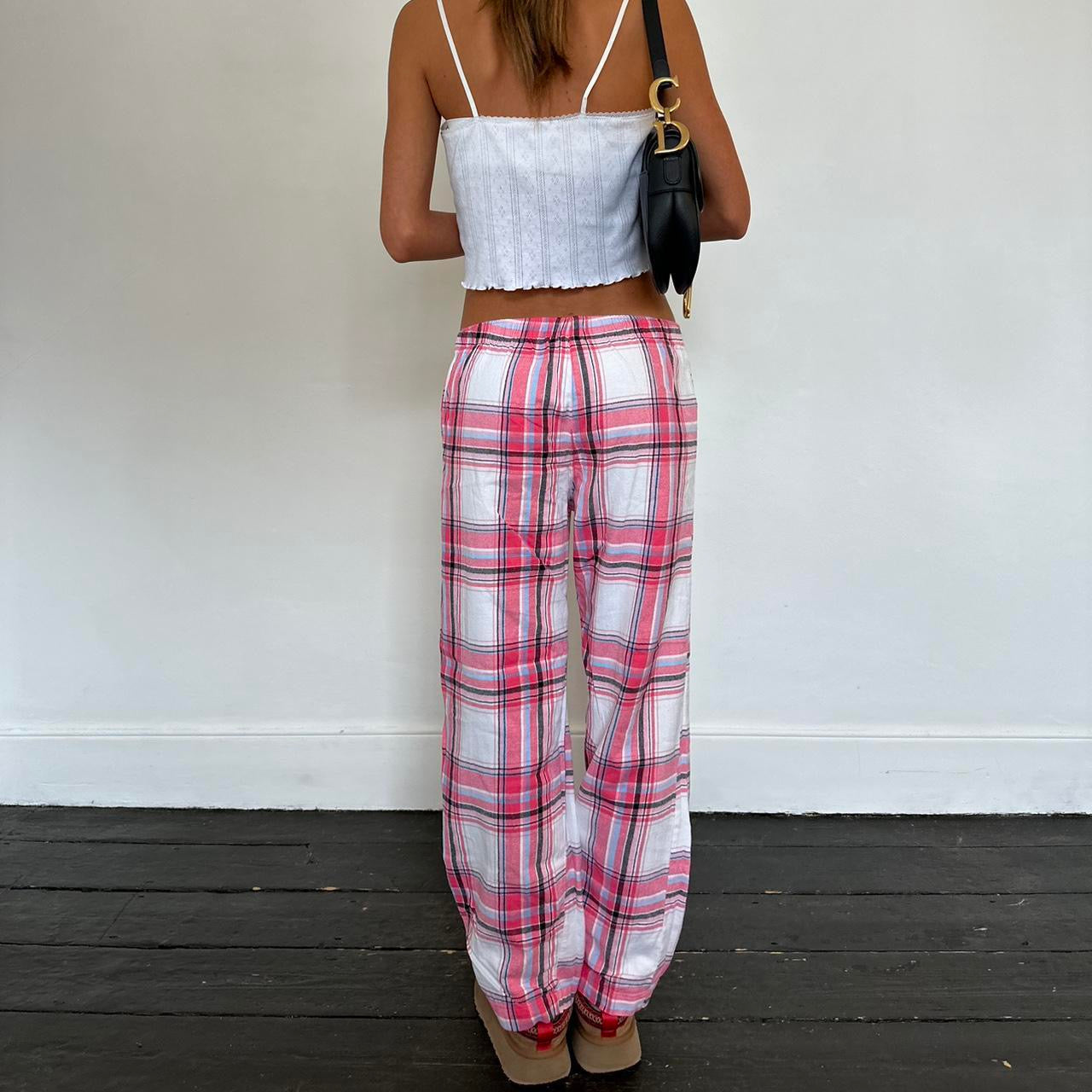 Vintage colourful plaid pants