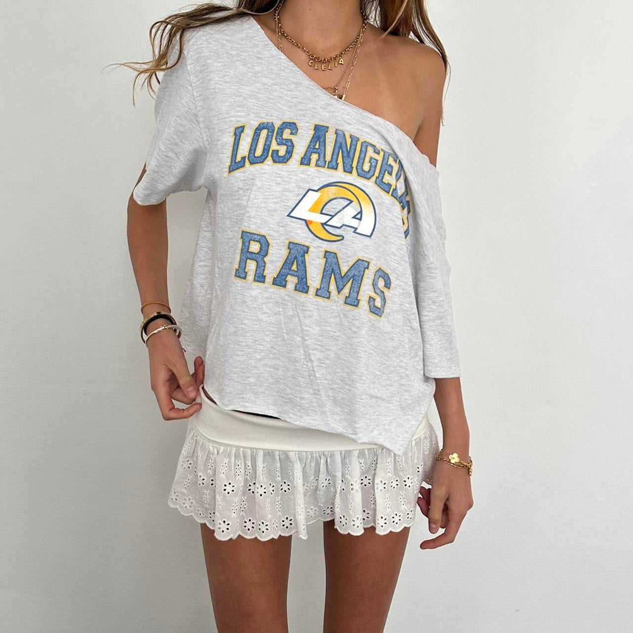 Vintage LA Rams off the shoulder top