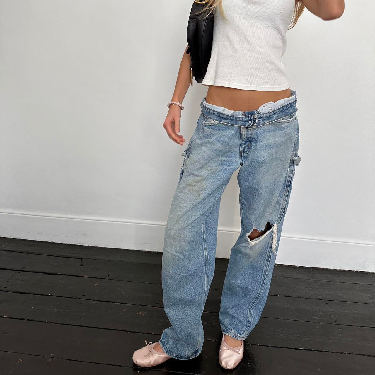 Vintage 90’s Carhartt distressed blue jeans