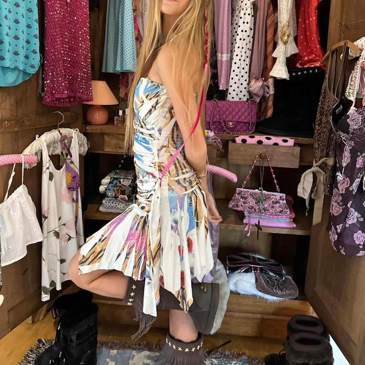 Vintage 90’s Italian strapless pixie dress