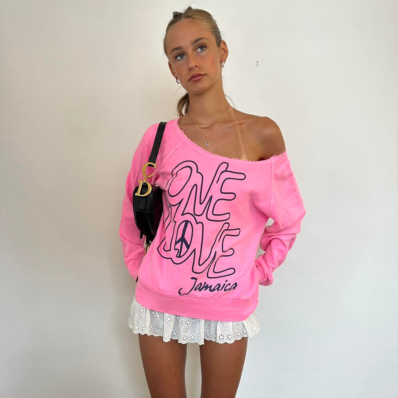 Vintage One Love Jamaica pink sweatshirt