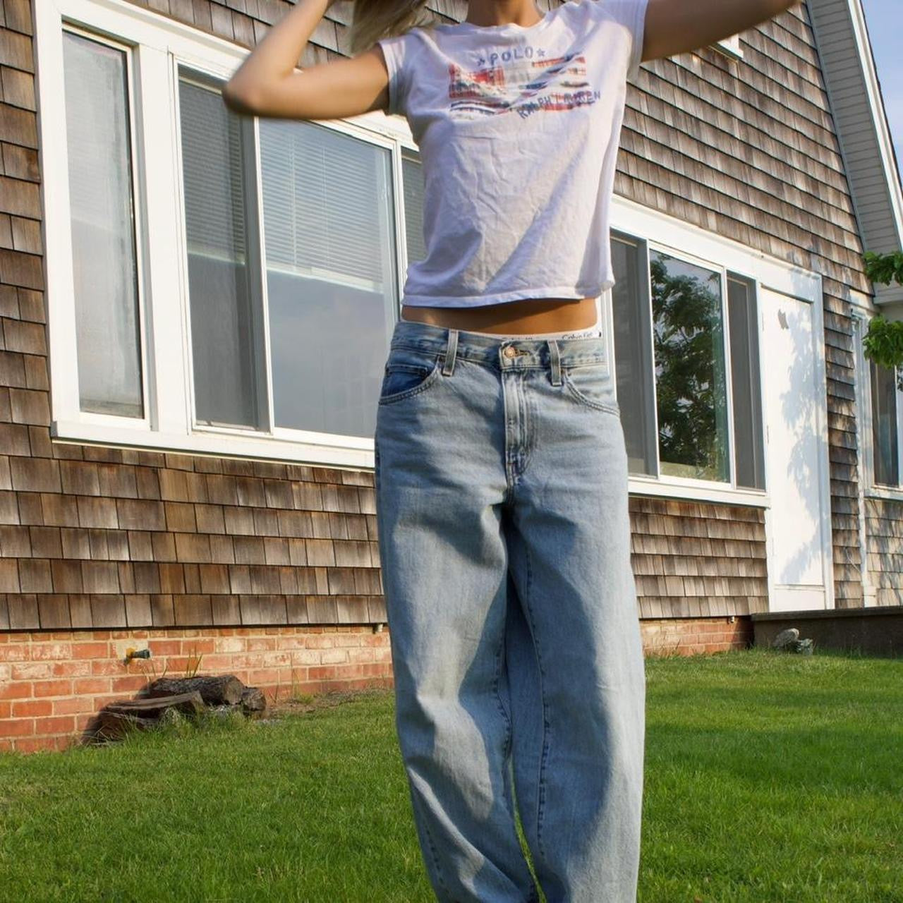 Vintage Ralph Lauren rare flag baby tee