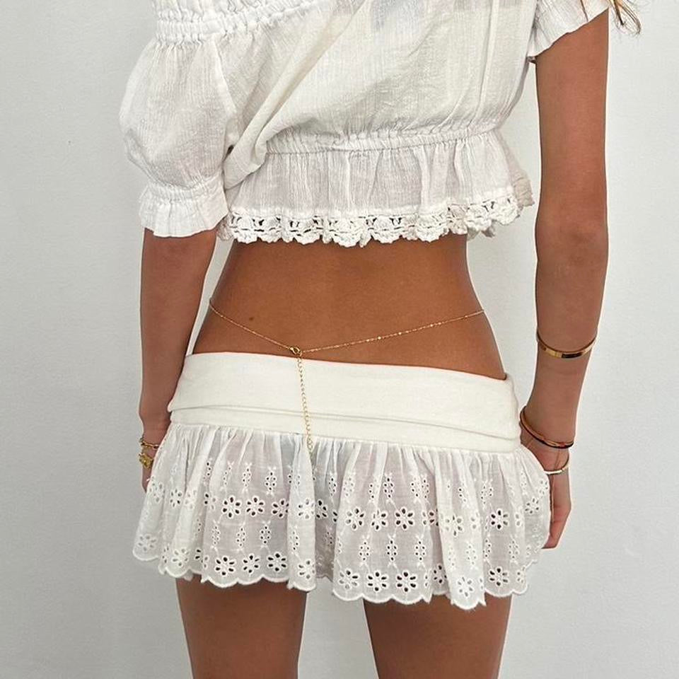 𝒞𝒽ℯ𝓁𝓈ℯ𝒶 𝒯𝒽𝓇𝒾𝒻𝓉 𝒪𝓇𝒾ℊ𝒾𝓃𝒶𝓁 🪽 white broderie micro mini skirt