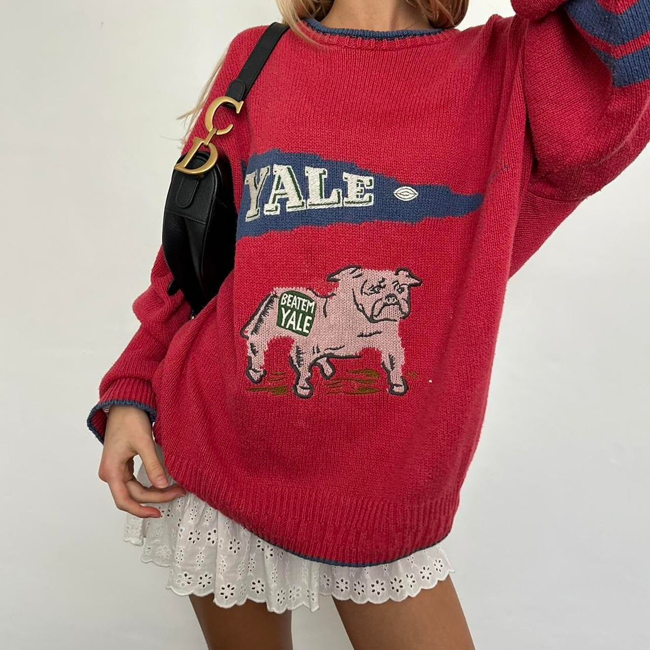 Vintage 90’s knitted Yale preppy sweater