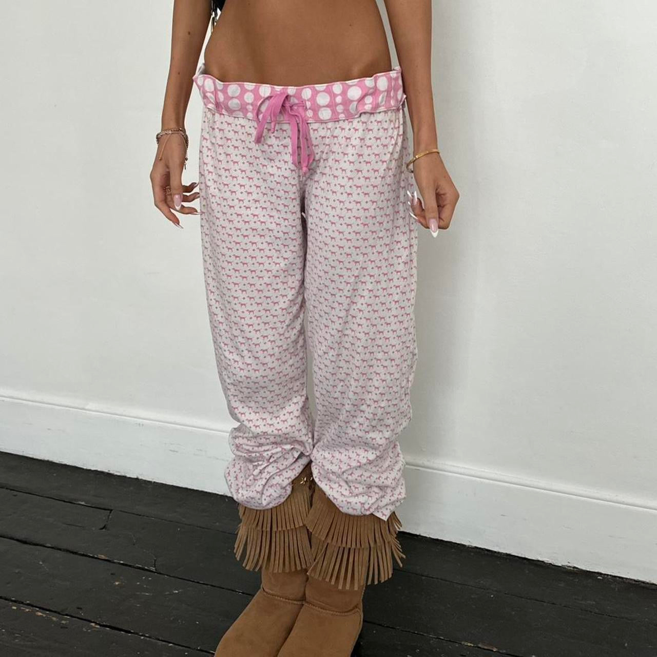 Vintage 00s Victoria’s Secret rare dog print pants