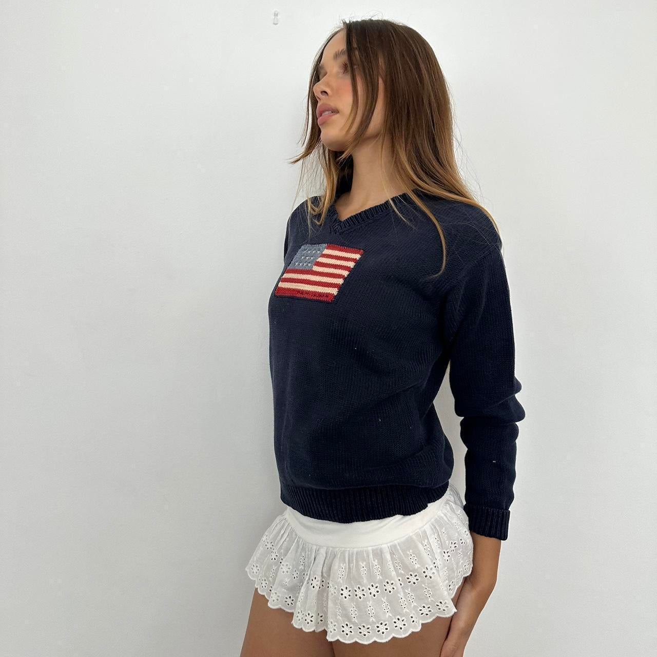 Vintage true 90s Ralph Lauren American flag jumper