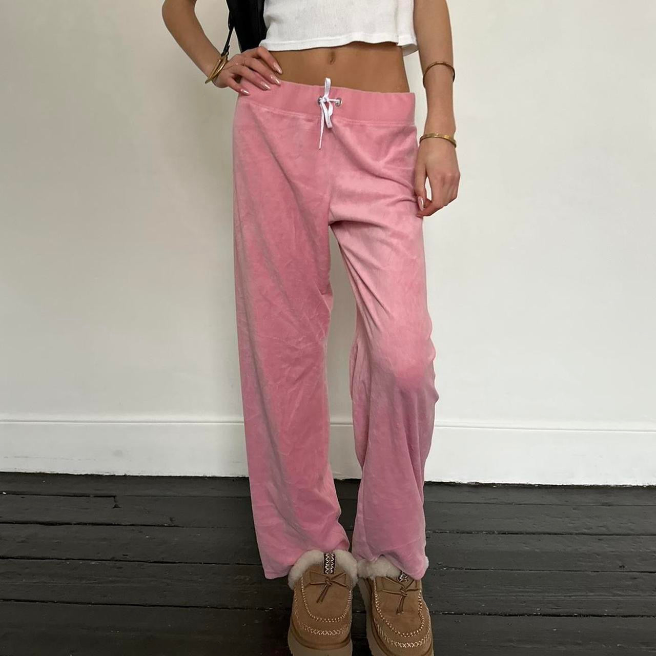 Vintage 2000’s Victorias Secret pink velvet  sweatpants