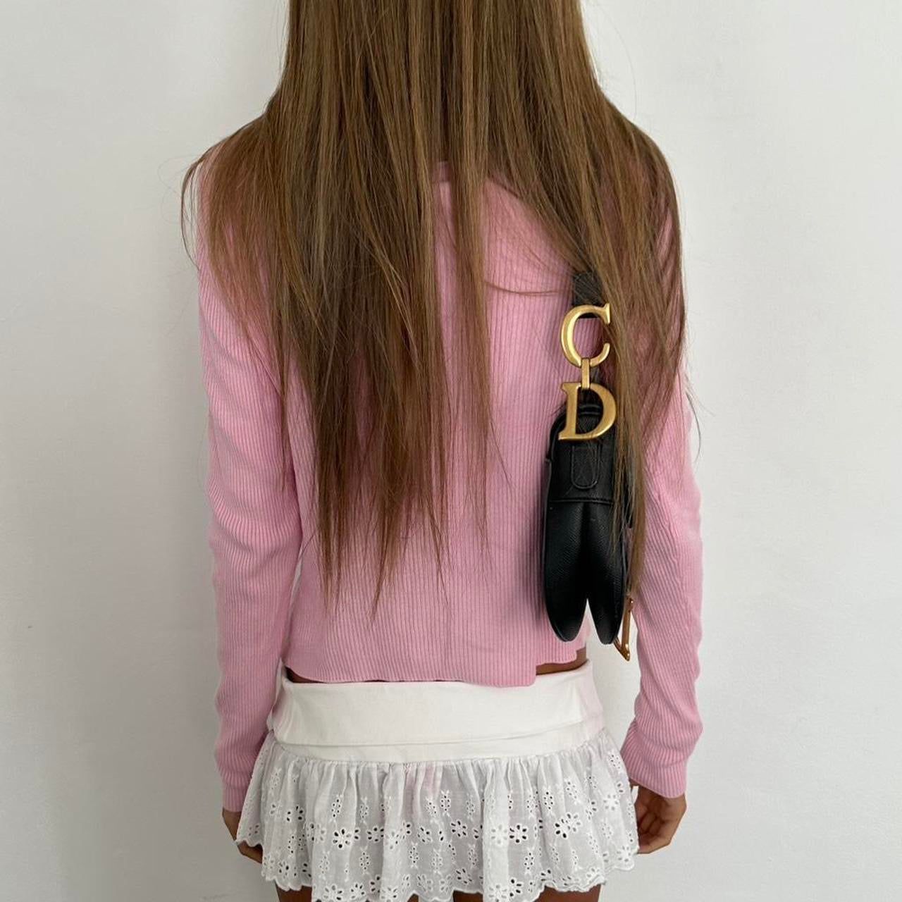 Vintage 2000’s pink tie up top
