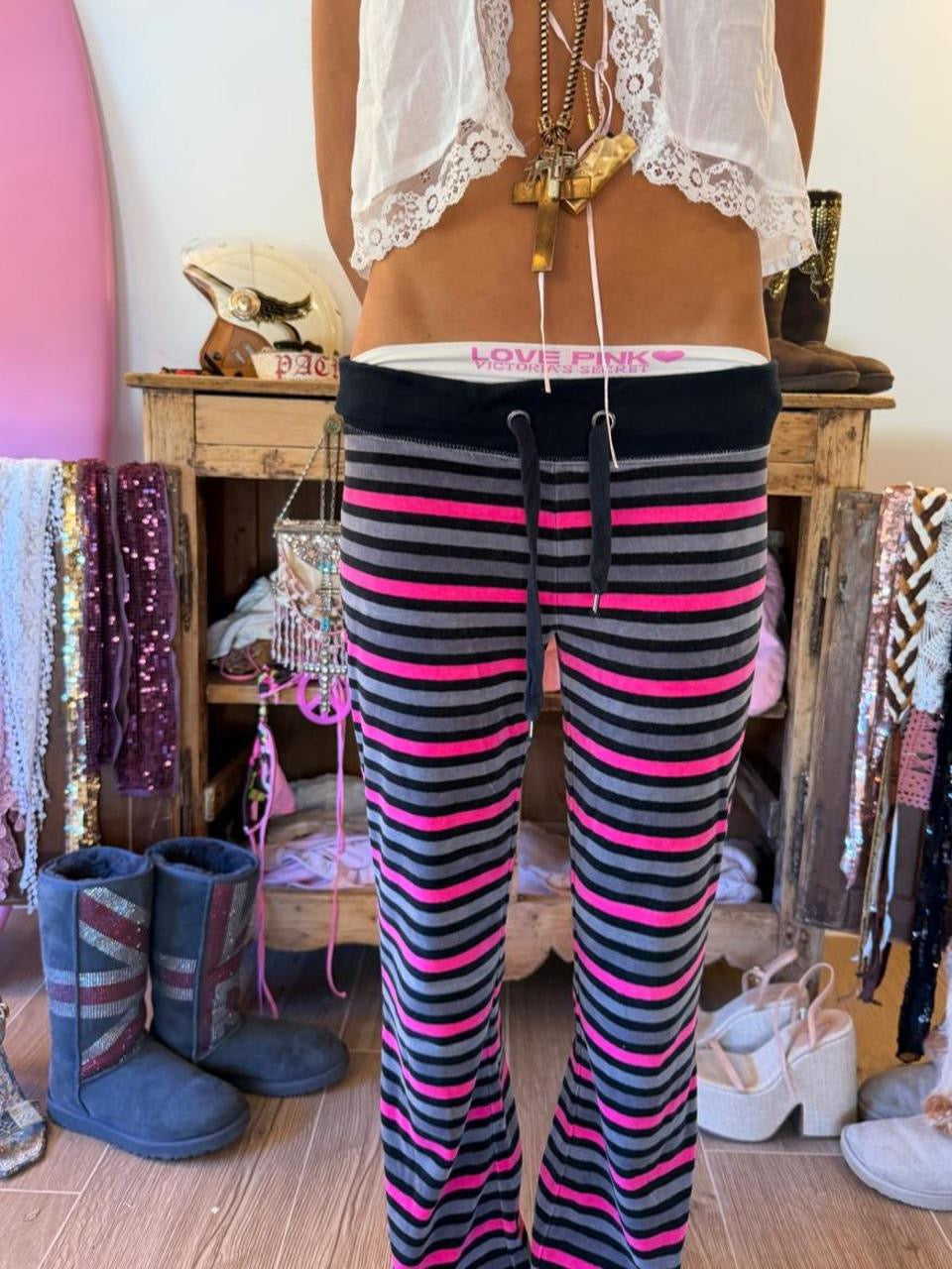 Vintage 00’s striped sweatpants
