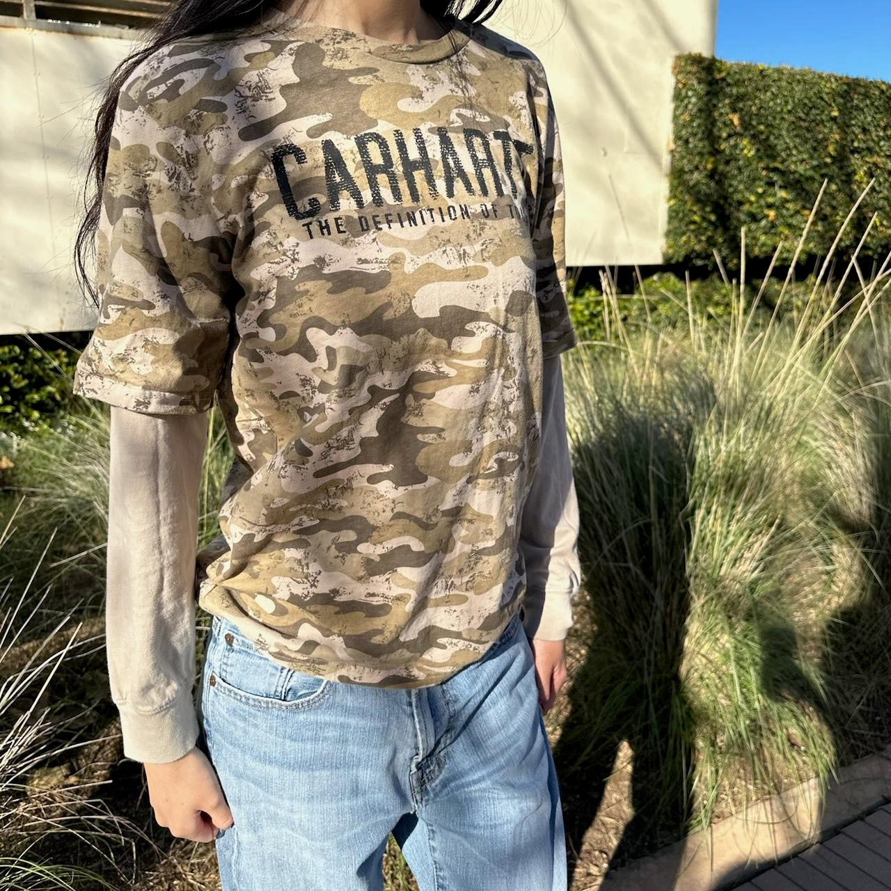 Vintage 90’s Carhartt long sleeves camouflage top