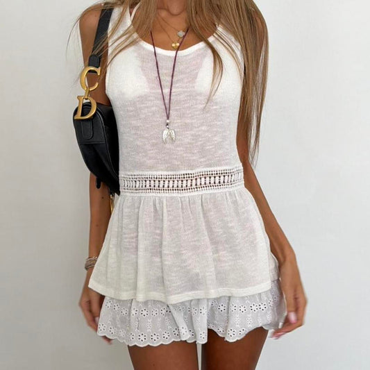 Vintage 00s white boho top