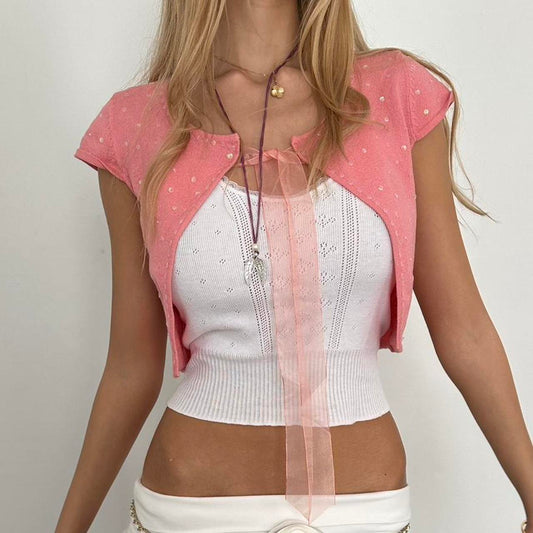 Vintage 90’s pink cardigan