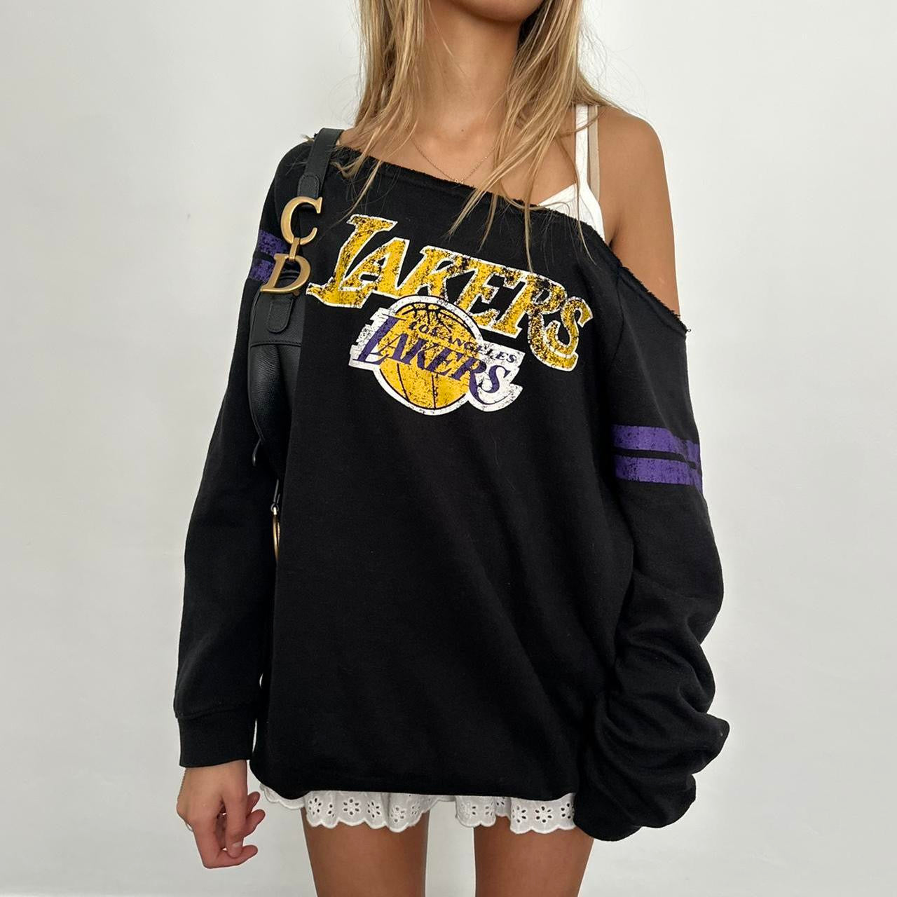 Vintage Lakers off the shoulder sweatshirt