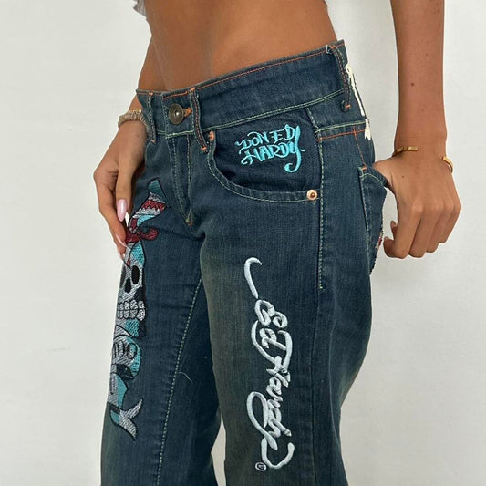 Vintage 2000’s Ed Hardy painting jeans