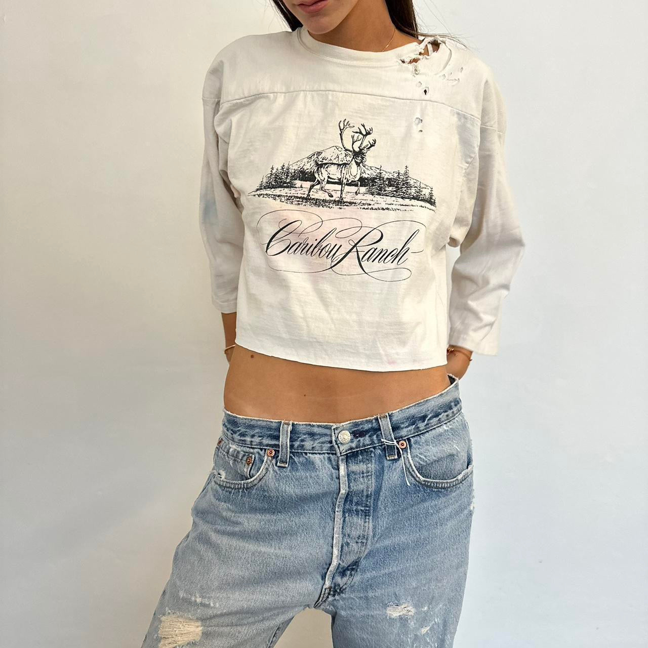 Vintage 90’s distressed deer top