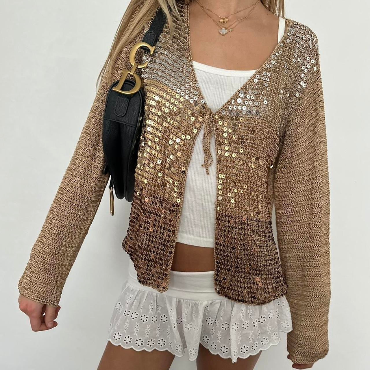 Vintage 90’s sequin cardigan top