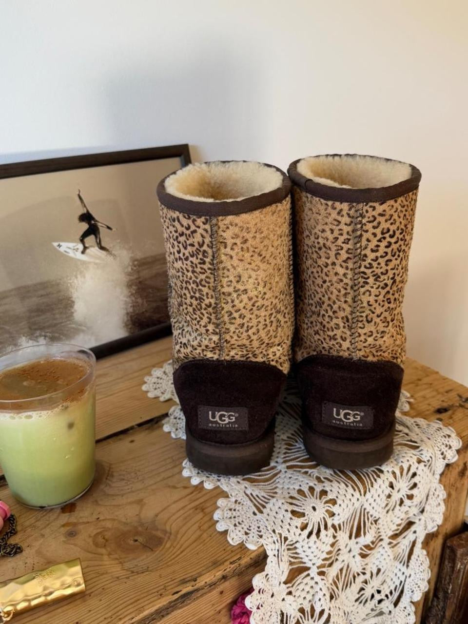 Vintage 2000s leopard print Ugg boots