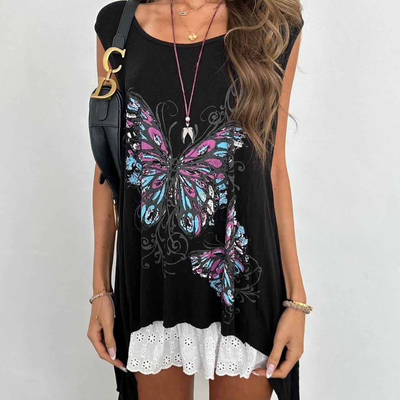 Vintage 2000s butterfly cami top