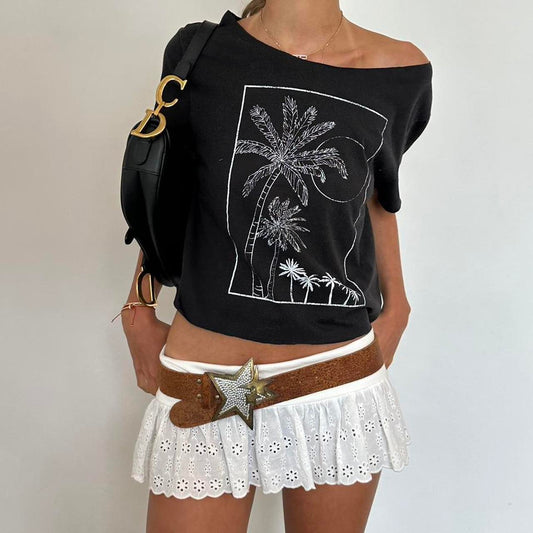 Vintage palm tree graphic top