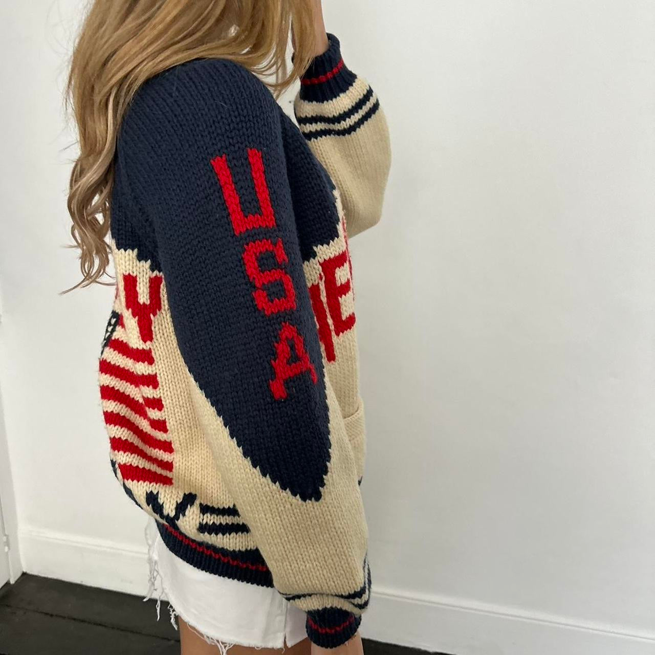 Vintage 90’s New York knitted zip up jacket