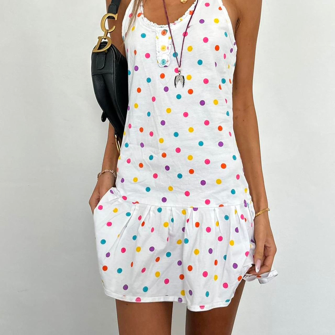 Vintage 00s polka dot mini dress