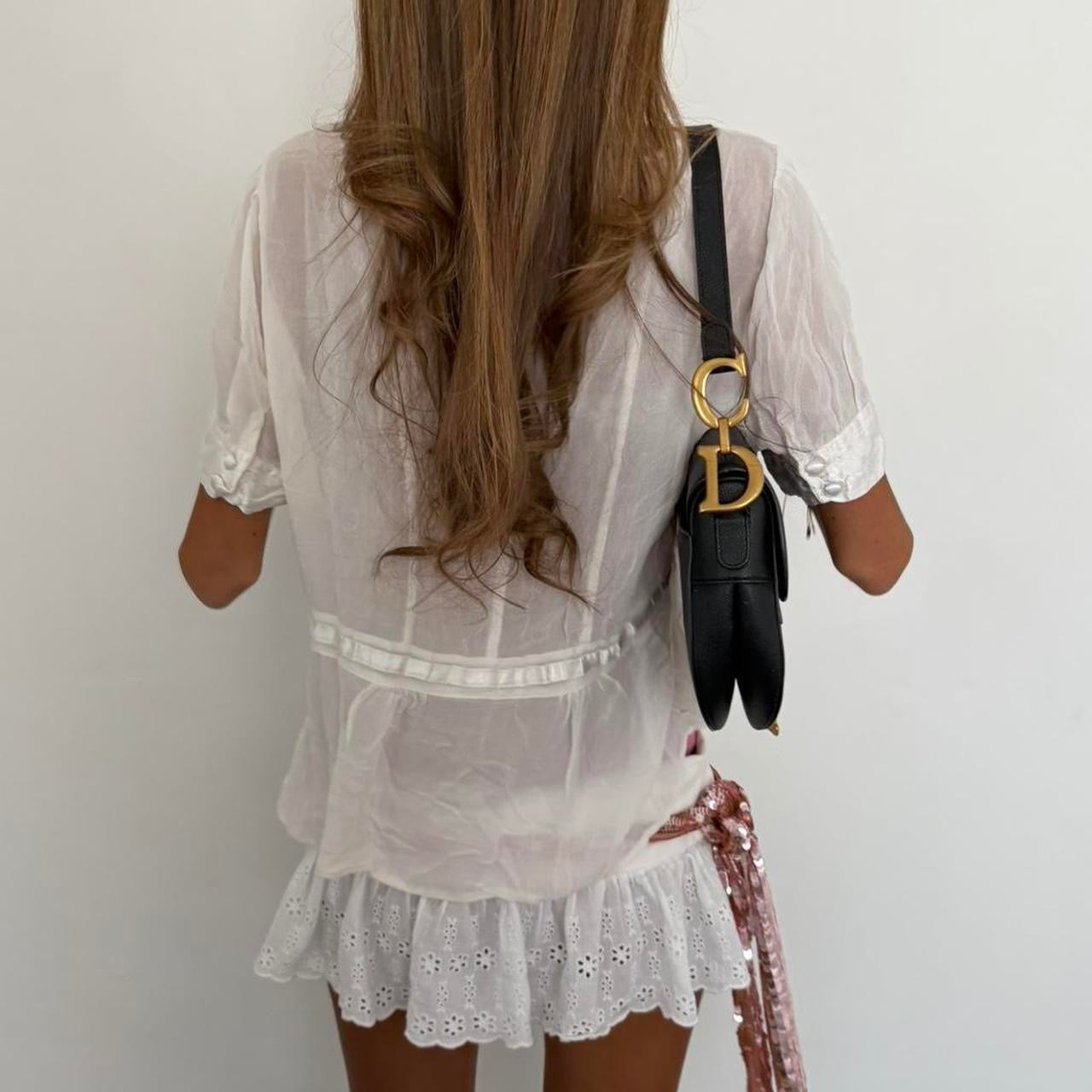 Vintage 00’s white boho top